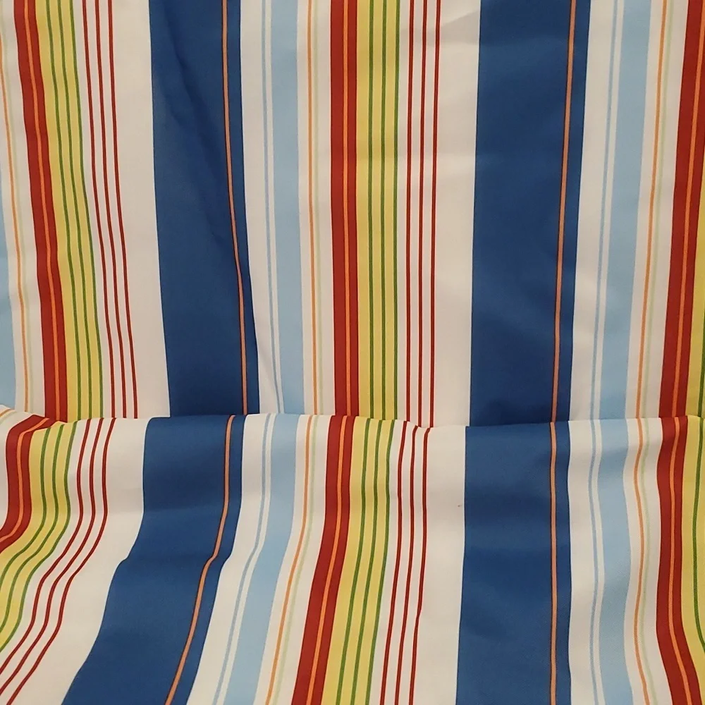 Navy Red White Stripe Tablecloth